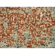 Load image into Gallery viewer, 8&#39;x10&#39;6&quot; Rust Red With Gray, Persian Knot, Abstract With Galaxy Design, Pure Wool, Hand Knotted, Densely Woven, Oriental Rug FWR498816
