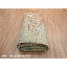 Load image into Gallery viewer, 8&#39;x10&#39;6&quot; Rust Red With Gray, Persian Knot, Abstract With Galaxy Design, Pure Wool, Hand Knotted, Densely Woven, Oriental Rug FWR498816