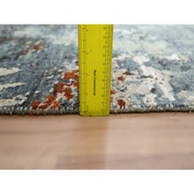 Load image into Gallery viewer, 8&#39;x10&#39; Rust Red With Gray, Abstract With Galaxy Design, Persian Knot, Pure Wool, Hand Knotted, Densely Woven, Oriental Rug FWR498828