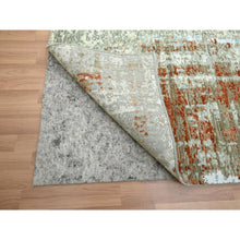 Load image into Gallery viewer, 8&#39;1&quot;x10&#39;3&quot; Rust Red With Beige, Abstract With Galaxy Design, Persian Knot, 100% Wool, Hand Knotted, Densely Woven, Oriental Rug FWR498834