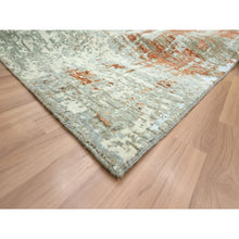 Load image into Gallery viewer, 8&#39;1&quot;x10&#39;3&quot; Rust Red With Beige, Abstract With Galaxy Design, Persian Knot, 100% Wool, Hand Knotted, Densely Woven, Oriental Rug FWR498834