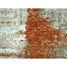 Load image into Gallery viewer, 8&#39;1&quot;x10&#39;3&quot; Rust Red With Beige, Abstract With Galaxy Design, Persian Knot, 100% Wool, Hand Knotted, Densely Woven, Oriental Rug FWR498834