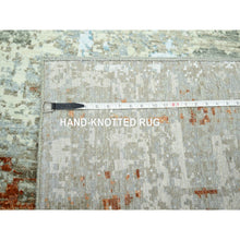 Load image into Gallery viewer, 8&#39;1&quot;x10&#39;3&quot; Rust Red With Beige, Abstract With Galaxy Design, Persian Knot, 100% Wool, Hand Knotted, Densely Woven, Oriental Rug FWR498834