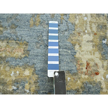 Load image into Gallery viewer, 9&#39;x12&#39;8&quot; Stone Blue With Beige, Persian Knot, Densely Woven, Abstract With Galaxy Design, 100% Wool, Hand Knotted, Oriental Rug FWR498846