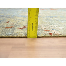 Load image into Gallery viewer, 9&#39;x12&#39;8&quot; Stone Blue With Beige, Persian Knot, Densely Woven, Abstract With Galaxy Design, 100% Wool, Hand Knotted, Oriental Rug FWR498846