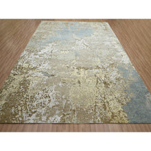Load image into Gallery viewer, 9&#39;x11&#39;10&quot; Shades Of Brown With Gray, Persian Knot, Abstract With Galaxy Design, 100% Wool, Hand Knotted, Densely Woven, Oriental Rug FWR498864