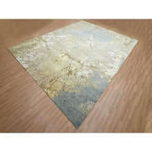 Load image into Gallery viewer, 9&#39;x11&#39;10&quot; Shades Of Brown With Gray, Persian Knot, Abstract With Galaxy Design, 100% Wool, Hand Knotted, Densely Woven, Oriental Rug FWR498864
