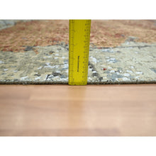 Load image into Gallery viewer, 9&#39;x12&#39;2&quot; Beige with Rust, Pure Wool, Abstract with Galaxy Design, Persian Knot, Hand Knotted, Densely Woven, Oriental Rug FWR498876