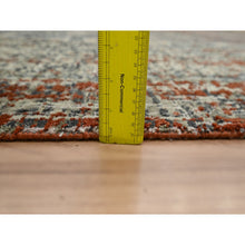 Load image into Gallery viewer, 9&#39;x12&#39;3&quot; Beige With Rust Red, Persian Knot, Abstract With Galaxy Design, 100% Wool, Hand Knotted, Densely Woven, Oriental Rug FWR498900