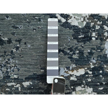 Load image into Gallery viewer, 9&#39;9&quot;x9&#39;9&quot; Shades of Gray, Persian Knot, Abstract with Galaxy Design, Pure Wool, Hand Knotted, Densely Woven, Round, Oriental Rug FWR498918