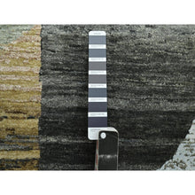 Load image into Gallery viewer, 10&#39;x14&#39; Granite Gray With Brown, Hand Knotted, Persian Knot, Abstract Geometric Pattern, 100% Wool, Densely Woven, Oriental Rug FWR498954