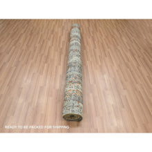 Load image into Gallery viewer, 6&#39;x8&#39;6&quot; Shades Of Gray With Rust, Abstract With Galaxy Design, Persian Knot, Pure Wool, Hand Knotted, Densely Woven, Oriental Rug FWR498972