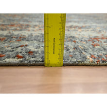 Load image into Gallery viewer, 6&#39;x8&#39;6&quot; Shades Of Gray With Rust, Abstract With Galaxy Design, Persian Knot, Pure Wool, Hand Knotted, Densely Woven, Oriental Rug FWR498972
