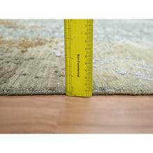 Load image into Gallery viewer, 6&#39;1&quot;x9&#39;1&quot; Misty Gray With Brown, Persian Knot, Abstract With Galaxy Design, 100% Wool, Hand Knotted, Densely Woven, Oriental Rug FWR498978