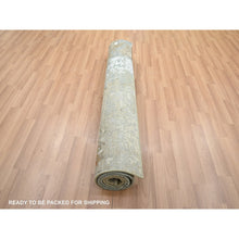 Load image into Gallery viewer, 4&#39;x6&#39; Shades Of Brown With Rust, Hand Knotted, Densely Woven, 100% Wool, Abstract With Galaxy Design, Persian Knot, Oriental Rug FWR499092