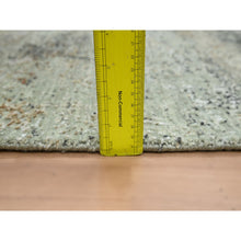 Load image into Gallery viewer, 3&#39;x5&#39; Laurel Green, Abstract With Galaxy Design, Persian Knot, Pure Wool, Hand Knotted, Densely Woven, Oriental Rug FWR499116