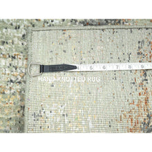 Load image into Gallery viewer, 3&#39;x5&#39; Laurel Green, Abstract With Galaxy Design, Persian Knot, Pure Wool, Hand Knotted, Densely Woven, Oriental Rug FWR499116