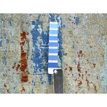 Load image into Gallery viewer, 3&#39;x5&#39;1&quot; Bayern Blue With Beige, Abstract With Galaxy Design, Persian Knot, Pure Wool, Hand Knotted, Densely Woven, Oriental Rug FWR499128