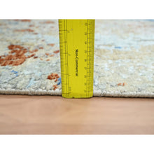 Load image into Gallery viewer, 3&#39;x5&#39;1&quot; Bayern Blue With Beige, Abstract With Galaxy Design, Persian Knot, Pure Wool, Hand Knotted, Densely Woven, Oriental Rug FWR499128