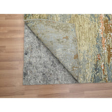 Load image into Gallery viewer, 3&#39;1&quot;x5&#39;4&quot; Shades Of Brown With Gray, Abstract With Galaxy Design, Persian Knot, 100% Wool, Hand Knotted, Densely Woven, Oriental Rug FWR499140