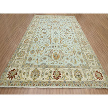 Load image into Gallery viewer, 9&#39;x12&#39; Powder Blue, Pure Wool, Agra With Ziegler Design, Floral Motifs, Hand Knotted, Vegetable Dyes, Oriental Rug FWR499194