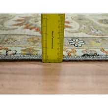 Load image into Gallery viewer, 9&#39;x12&#39; Powder Blue, Pure Wool, Agra With Ziegler Design, Floral Motifs, Hand Knotted, Vegetable Dyes, Oriental Rug FWR499194