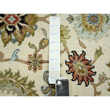 Load image into Gallery viewer, 6&#39;1&quot;x9&#39;3&quot; Chiffon White, Agra With Ziegler Design, Floral Motifs, Pure Wool, Hand Knotted, Vegetable Dyes, Oriental Rug FWR499230