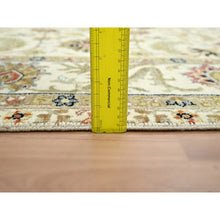 Load image into Gallery viewer, 6&#39;1&quot;x9&#39;3&quot; Chiffon White, Agra With Ziegler Design, Floral Motifs, Pure Wool, Hand Knotted, Vegetable Dyes, Oriental Rug FWR499230