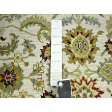Load image into Gallery viewer, 4&#39;2&quot;x4&#39;2&quot; Chiffon White, Agra With Ziegler Design, Pure Wool, Hand Knotted, Natural Dyes, Round, Oriental Rug FWR499266
