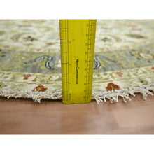 Load image into Gallery viewer, 4&#39;2&quot;x4&#39;2&quot; Chiffon White, Agra With Ziegler Design, Pure Wool, Hand Knotted, Natural Dyes, Round, Oriental Rug FWR499266