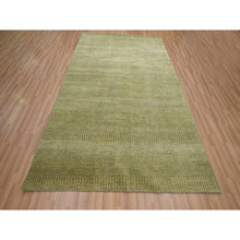 Load image into Gallery viewer, 6&#39;x8&#39;9&quot; Shades Of Brown, Lush And Plush, Modern Grass Design, Hand Knotted, Wool And Silk, Denser Weave, Oriental Rug FWR499290