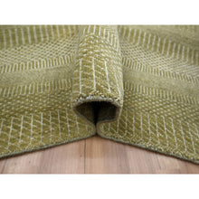 Load image into Gallery viewer, 6&#39;x8&#39;9&quot; Shades Of Brown, Lush And Plush, Modern Grass Design, Hand Knotted, Wool And Silk, Denser Weave, Oriental Rug FWR499290