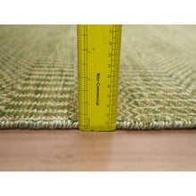 Load image into Gallery viewer, 3&#39;10&quot;x8&#39; Honey Brown, Hand Knotted, Modern Grass Design, Denser Weave, Wool And Silk, Soft To The Touch, Runner, Oriental Rug FWR499314