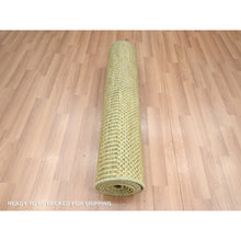 Load image into Gallery viewer, 2&#39;8&quot;x8&#39;2&quot; Fawn Brown, Denser Weave, Modern Grass Design, Hand Knotted, Wool And Silk, Lush And Plush, Runner, Oriental Rug FWR499362