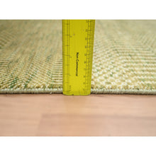 Load image into Gallery viewer, 2&#39;8&quot;x8&#39;2&quot; Fawn Brown, Denser Weave, Modern Grass Design, Hand Knotted, Wool And Silk, Lush And Plush, Runner, Oriental Rug FWR499362