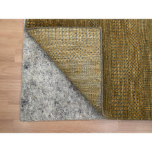 Load image into Gallery viewer, 2&#39;8&quot;x8&#39; Almond Brown, Modern Grass Design, Wool And Silk, Hand Knotted, Denser Weave, Lush And Plush, Runner, Oriental Rug FWR499368