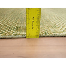 Load image into Gallery viewer, 2&#39;8&quot;x8&#39;3&quot; Khaki Brown, Modern Grass Design, Hand Knotted, Denser Weave, Wool And Silk, Lush And Plush, Runner, Oriental Rug FWR499374