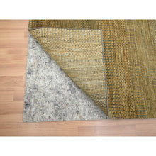Load image into Gallery viewer, 2&#39;8&quot;x8&#39; Almond Brown, Hand Knotted, Modern Grass Design, Denser Weave, Wool And Silk, Lush And Plush, Runner, Oriental Rug FWR499392