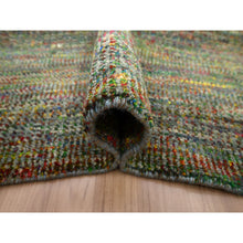 Load image into Gallery viewer, 10&#39;x14&#39;6&quot; Sage Green, Modern Grass Design, Wool And Silk, Hand Knotted, Tone On Tone, Lush And Plush, Oriental Rug FWR499422