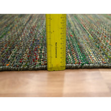 Load image into Gallery viewer, 10&#39;x14&#39;6&quot; Sage Green, Modern Grass Design, Wool And Silk, Hand Knotted, Tone On Tone, Lush And Plush, Oriental Rug FWR499422