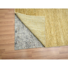 Load image into Gallery viewer, 9&#39;x12&#39;1&quot; Shades Of Brown, Wool And Silk, Hand Knotted, Modern Grass Design, Tone On Tone, Lush And Plush, Oriental Rug FWR499440