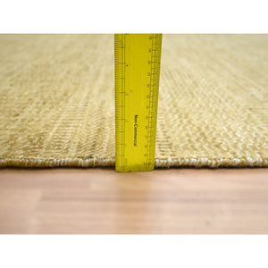 9'x12'1" Shades Of Brown, Wool And Silk, Hand Knotted, Modern Grass Design, Tone On Tone, Lush And Plush, Oriental Rug FWR499440