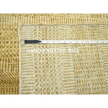 Load image into Gallery viewer, 9&#39;x12&#39;1&quot; Shades Of Brown, Wool And Silk, Hand Knotted, Modern Grass Design, Tone On Tone, Lush And Plush, Oriental Rug FWR499440