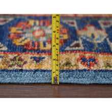 Load image into Gallery viewer, 8&#39;10&quot;x11&#39;10&quot; Light Blue, Hand Knotted Shiraz Design With Serrated Medallions, Supple Collection Pure Wool, Oriental Rug FWR504030