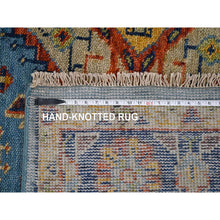 Load image into Gallery viewer, 8&#39;10&quot;x11&#39;10&quot; Light Blue, Hand Knotted Shiraz Design With Serrated Medallions, Supple Collection Pure Wool, Oriental Rug FWR504030