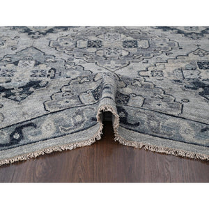 11'9"x14'8" Silver Gray, Anatolian Design, Supple Collection Thick And Plush, Extra Soft Wool Hand Knotted, Oversized Oriental Rug FWR504132