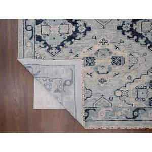13'9"x17'9" Silver Gray, Natural Wool Hand Knotted, Anatolian Design, Supple Collection Thick And Plush, Oversized Oriental Rug FWR504144