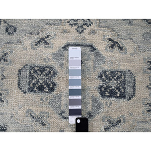 13'9"x17'9" Silver Gray, Natural Wool Hand Knotted, Anatolian Design, Supple Collection Thick And Plush, Oversized Oriental Rug FWR504144