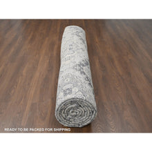 Load image into Gallery viewer, 13&#39;9&quot;x17&#39;9&quot; Silver Gray, Natural Wool Hand Knotted, Anatolian Design, Supple Collection Thick And Plush, Oversized Oriental Rug FWR504144