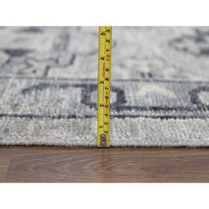 13'9"x17'9" Silver Gray, Natural Wool Hand Knotted, Anatolian Design, Supple Collection Thick And Plush, Oversized Oriental Rug FWR504144